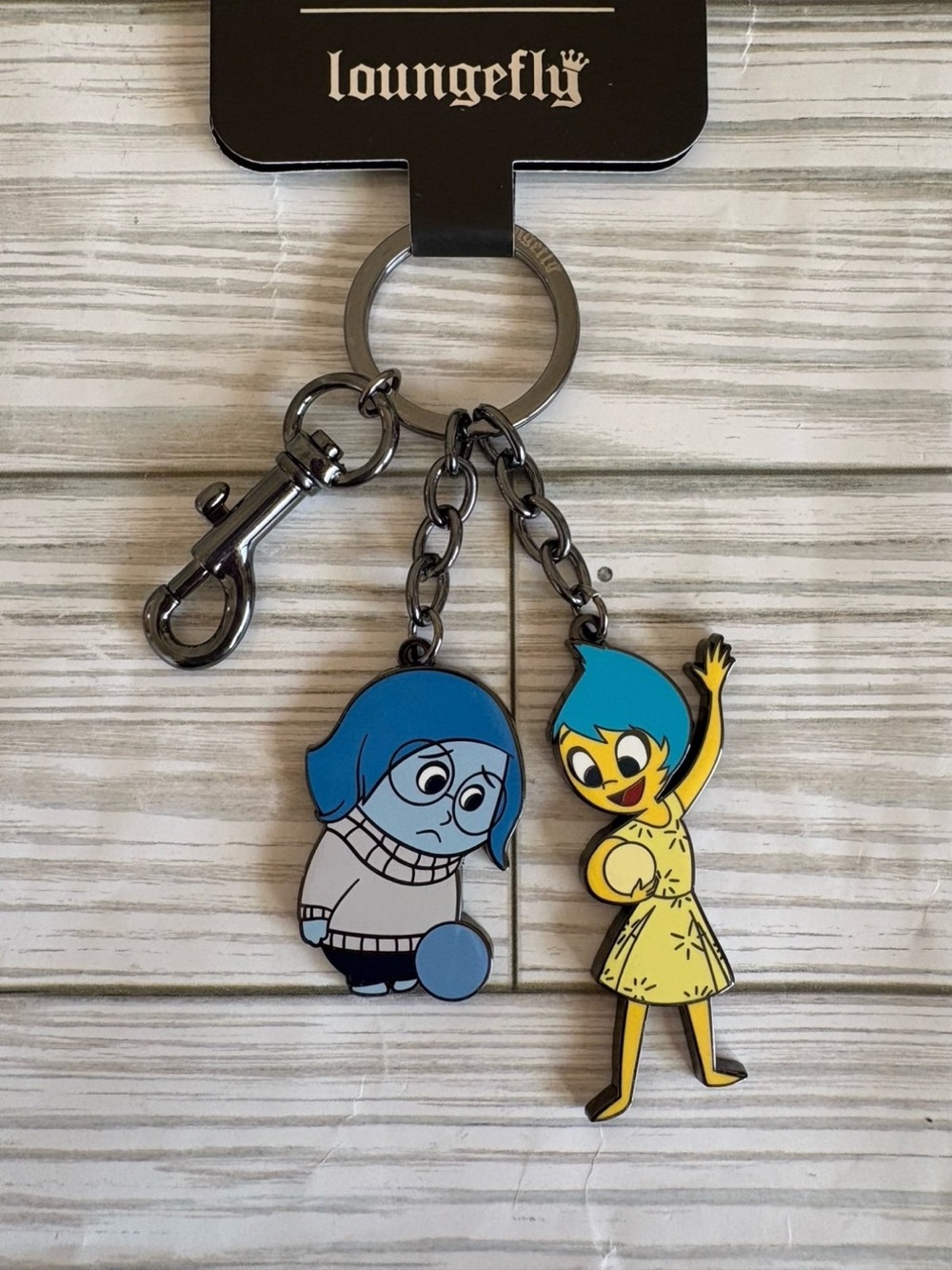 💙💛LF Pixar Inside Out Joy & Sadness Keychain